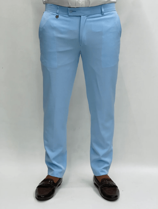 Pant/ Trousers ( Waist Adjustable)- Sky Blue - Image 2