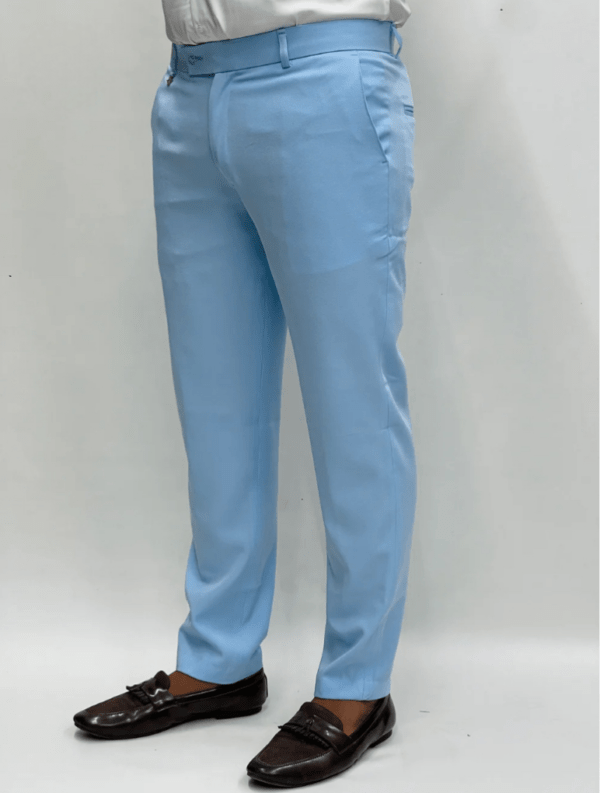 Pant/ Trousers ( Waist Adjustable)- Sky Blue - Image 3