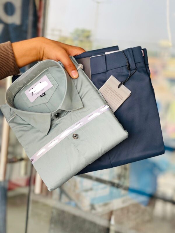 Grey Shirt With Navy Trouser (Combo)