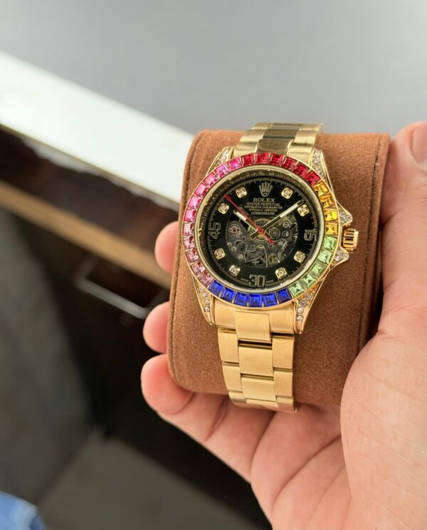 Rolex Rainbow 🌈 Oyster Golden Band strap, then the Golden Daytona