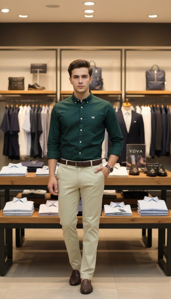 Oxford Cotton Lycra Shirt With Trouser (Combo)