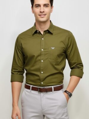 Oxford Cotton Lycra Shirt With Trouser (Combo)
