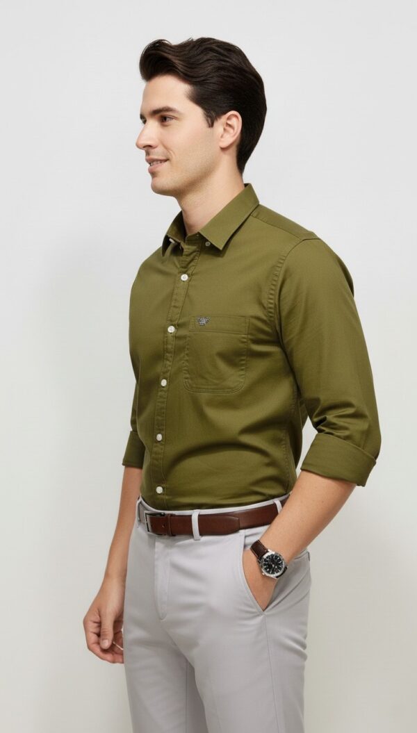 Oxford Cotton Lycra Shirt With Trouser (Combo) - Image 2
