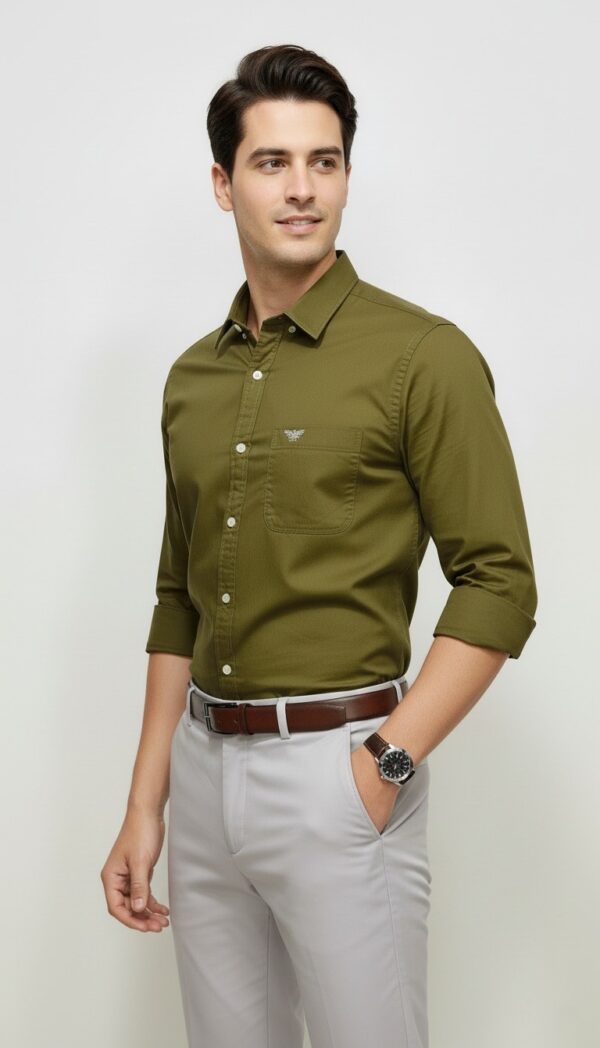 Oxford Cotton Lycra Shirt With Trouser (Combo) - Image 3