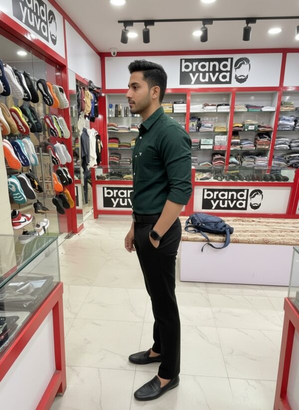 Oxford Cotton Lycra Shirt With Trouser (Combo) - Image 3