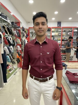 Oxford Cotton Lycra Shirt With Trouser (Combo)