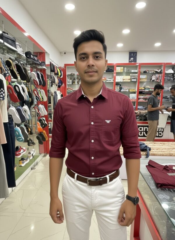 Oxford Cotton Lycra Shirt With Trouser (Combo)