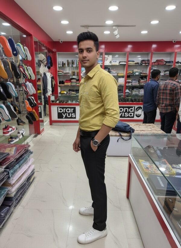 Oxford Cotton Lycra Shirt With Trouser (Combo) - Image 2