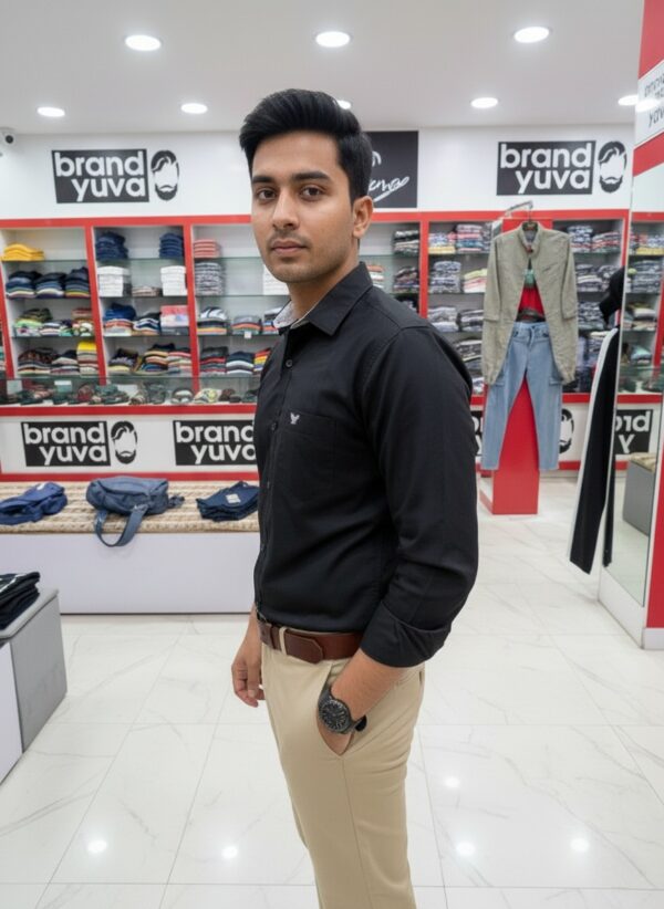 Oxford Cotton Lycra Shirt With Trouser (Combo) - Image 2