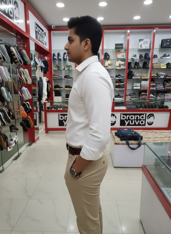 Oxford Cotton Lycra Shirt With Trouser (Combo) - Image 2