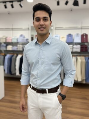 Oxford Cotton Lycra Shirt With Trouser (Combo)