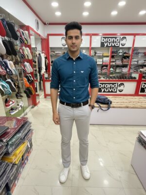 Oxford Cotton Lycra Shirt With Trouser (Combo)