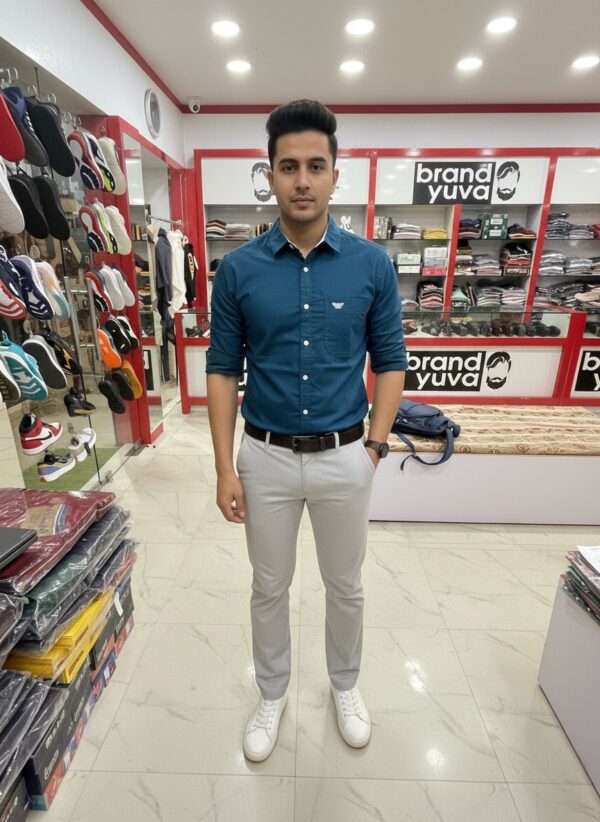 Oxford Cotton Lycra Shirt With Trouser (Combo)