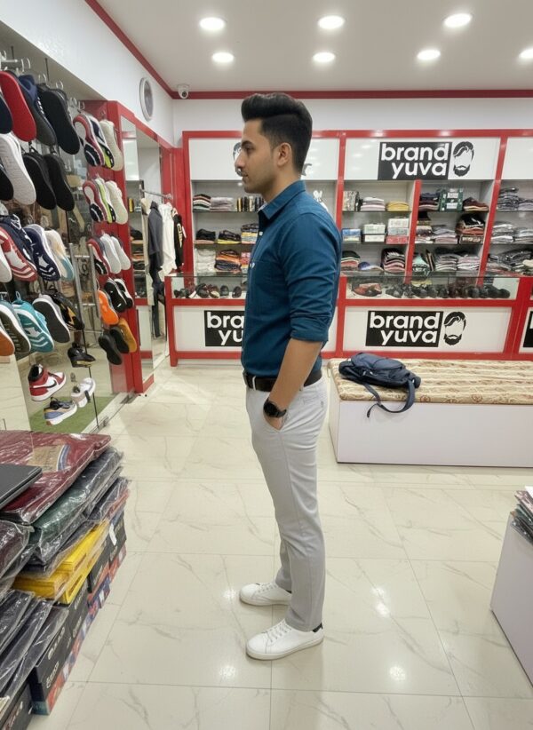 Oxford Cotton Lycra Shirt With Trouser (Combo) - Image 2