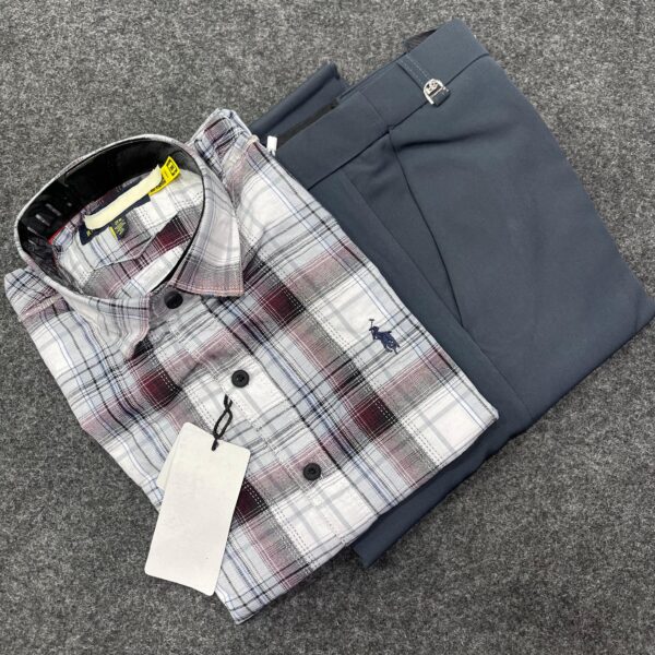 Premium Cotton Check Shirt Trouser (Combo)