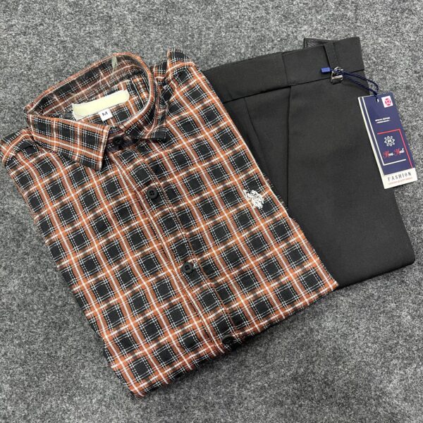 Premium Cotton Check Shirt Trouser (Combo)