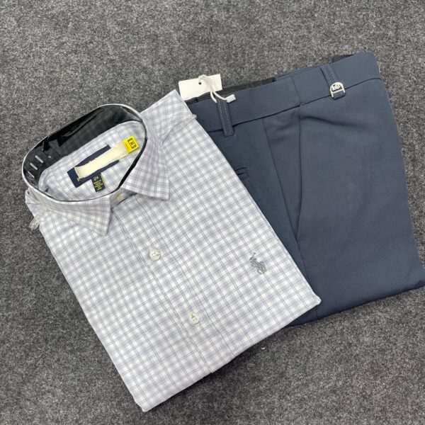 Premium Cotton Check Shirt Trouser (Combo)