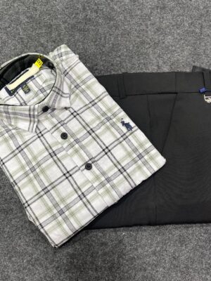 Premium Cotton Check Shirt Trouser (Combo)