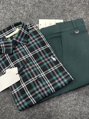 Premium Cotton Check Shirt Trouser (Combo)