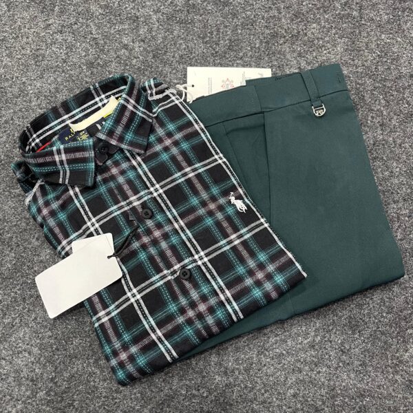 Premium Cotton Check Shirt Trouser (Combo)