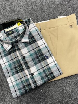 Premium Cotton Check Shirt Trouser (Combo)