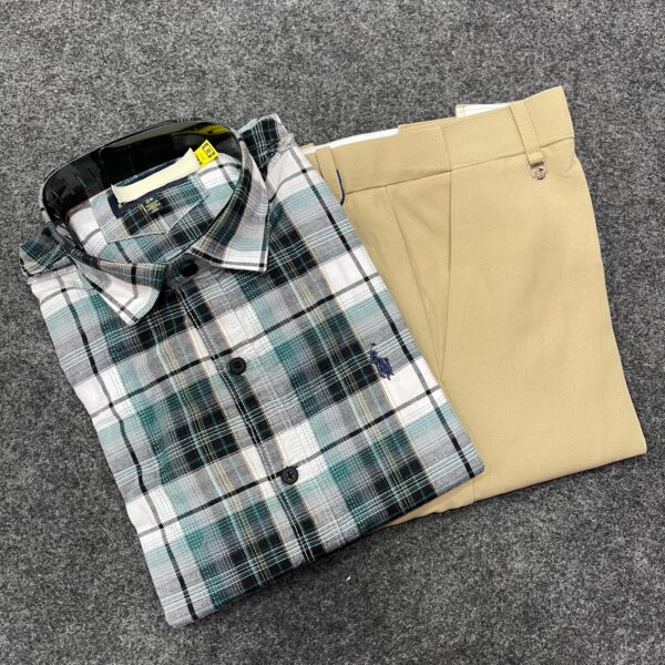 Premium Cotton Check Shirt Trouser (Combo)