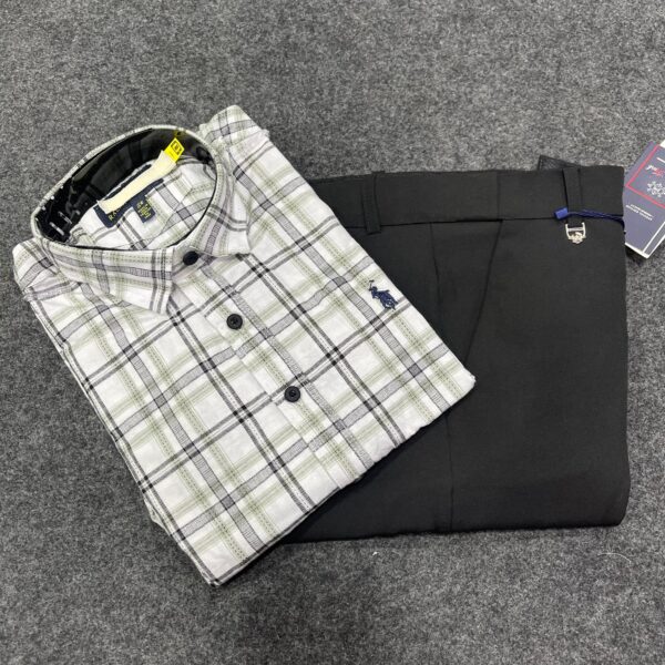 Premium Cotton Check Shirt Trouser (Combo)