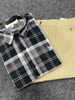 Premium Cotton Check Shirt Trouser (Combo)