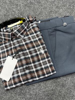 Premium Cotton Check Shirt Trouser (Combo)