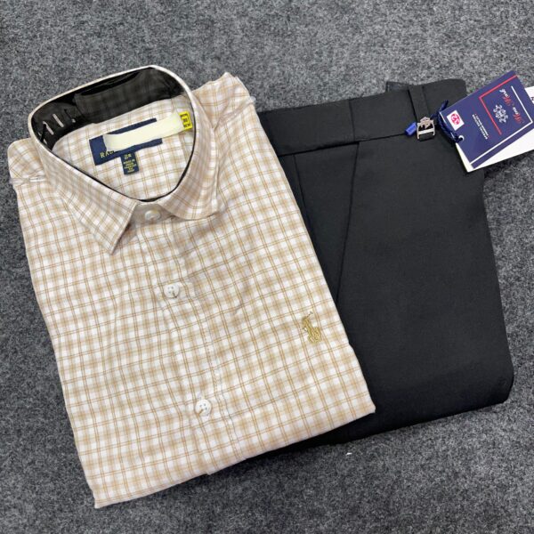 Premium Cotton Check Shirt Trouser (Combo)