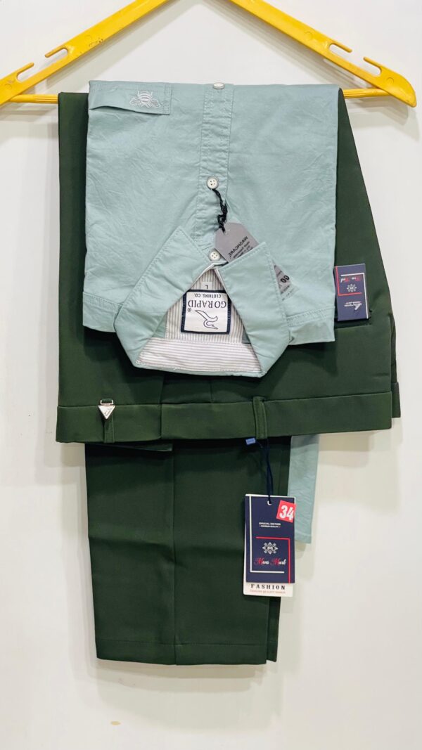 Oxford Cotton Lycra Shirt With Trouser (Combo)