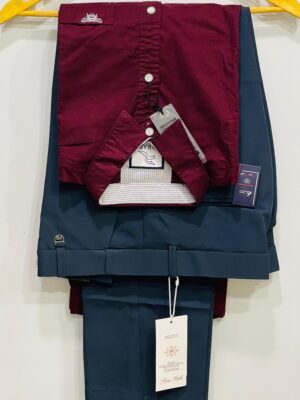 Oxford Cotton Lycra Shirt With Trouser (Combo)