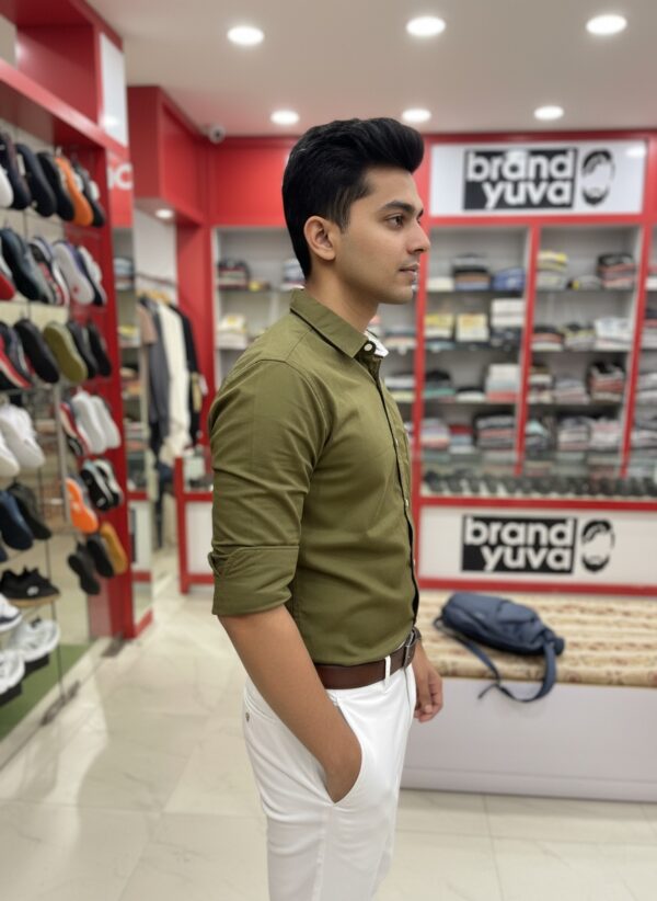 Oxford Cotton Lycra Shirt With Trouser (Combo) - Image 2