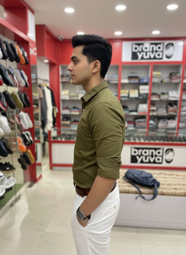 Oxford Cotton Lycra Shirt With Trouser (Combo) - Image 3