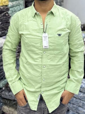 Premium Slub linen Shirt (Mint Green)