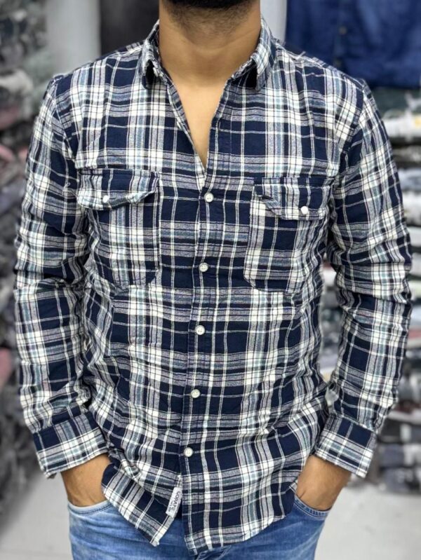 Premium Slub Linen Check Shirt