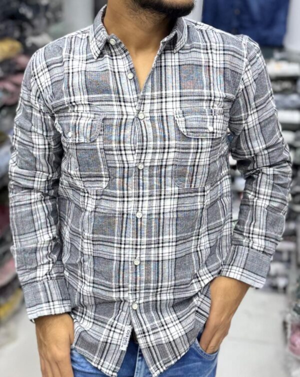 Premium Slub Linen Check Shirt