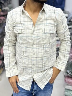 Premium Slub Linen Check Shirt