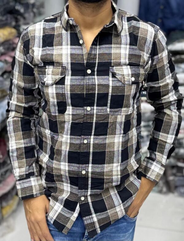 Premium Slub Linen Check Shirt