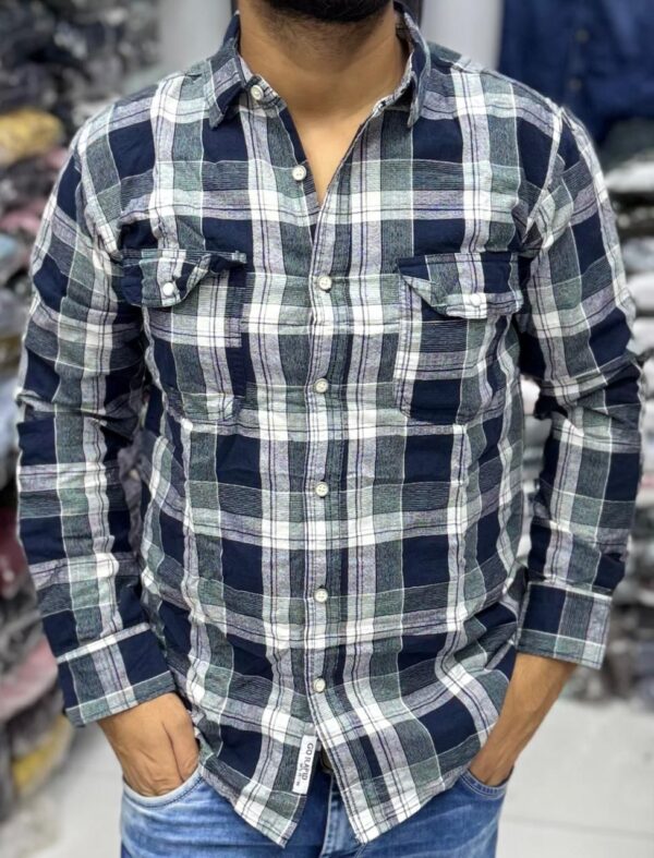 Premium Slub Linen Check Shirt