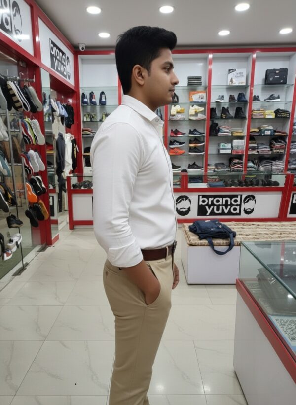 Oxford Cotton Lycra Shirt With Trouser (Combo) - Image 3