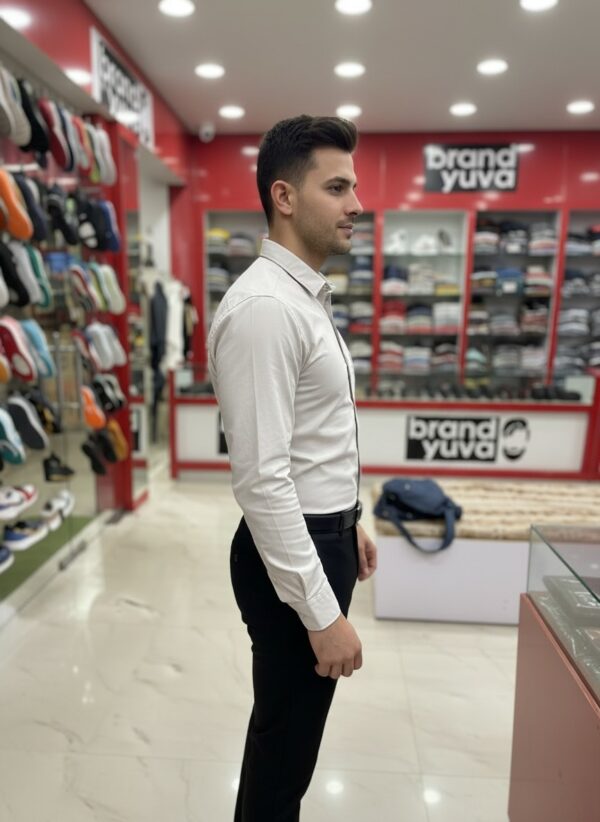 Oxford Cotton Lycra Shirt With Trouser (Combo) - Image 3
