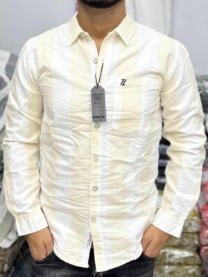 Latest Pattern Cotton White Shirt