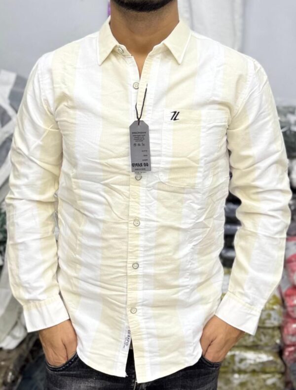 Latest Pattern Cotton White Shirt