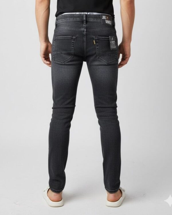 Men's Slim Fit Black washed Denim jeans - Image 3